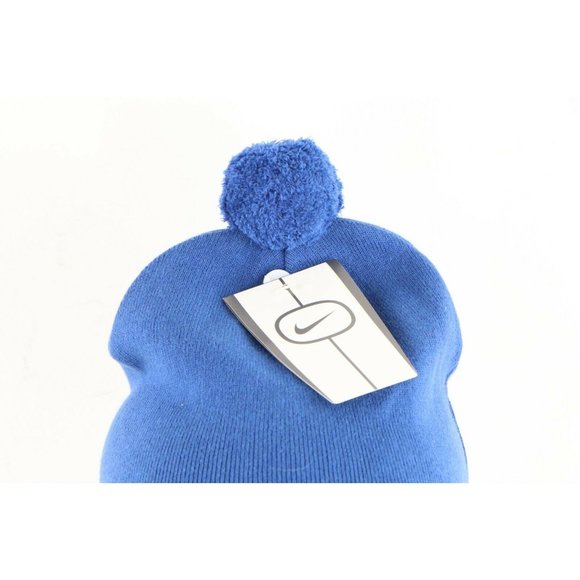 NOS Vintage Nike Travis Scott Mini Swoosh Winter Beanie Hat Cap Blue Womens